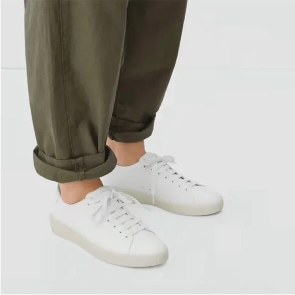 Everlane White ReLeather Tennis Sneaker in‎ Size 11 - Picture 1 of 13